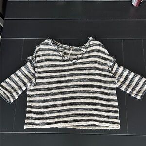 Free People Striped Knit Sweater